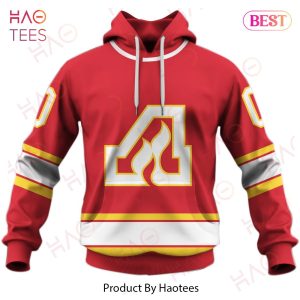 Personalized ATLANTA FLAMES   CALGARY FLAMES 70s Vintage Home Jersey 3D Hoodie
