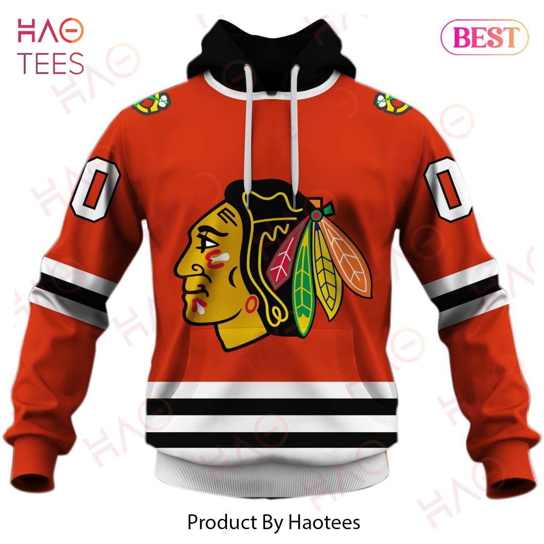 NHL Chicago Blackhawks Mix Jersey Custom Personalized Hoodie T
