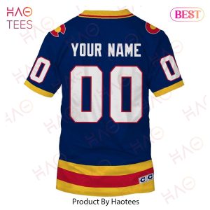 Best Selling Product] Personalize Name and Number Colorado Rockies Red Hockey  jersey NHL 1981 1982 For Sport Fan 3D Shirt
