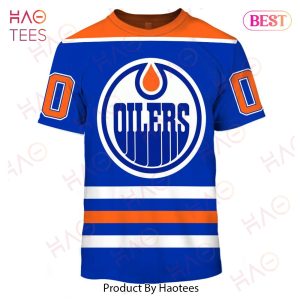 Personalized Edmonton Oilers 80s Throwback Vintage Hockey Away Jersey 3D Hoodie