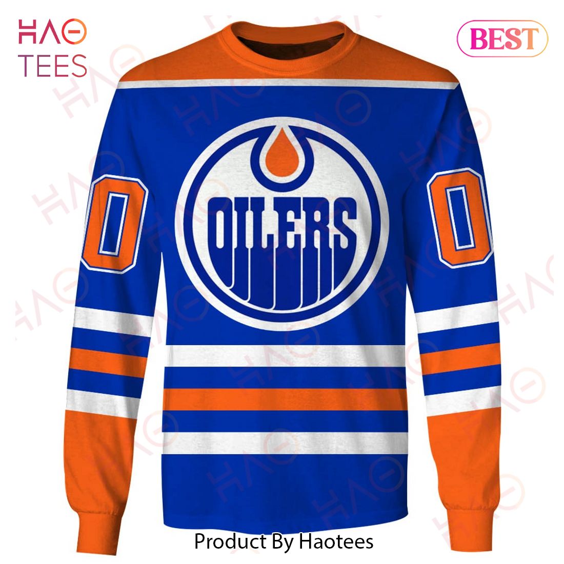Custom Edmonton Oilers 80s Throwback Vintage Hockey Away