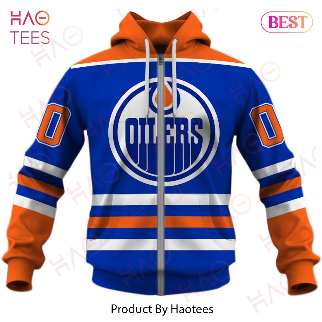 Printify Edmonton Oilers Vintage NHL Hoodie Orange / 2XL