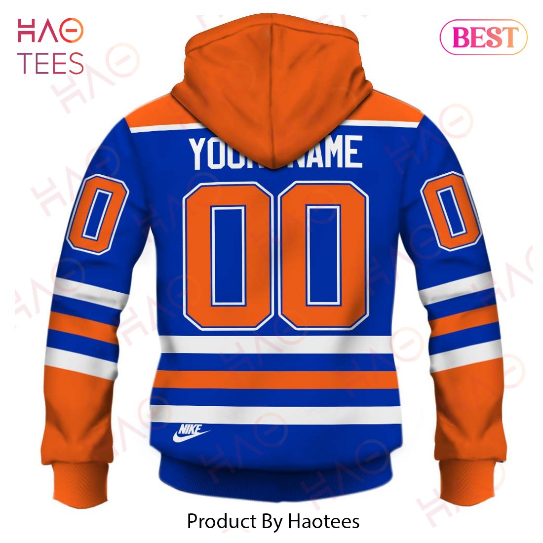 Personalized Edmonton Oilers 80s Throwback Vintage Hockey Away Jersey 3D  Hoodie