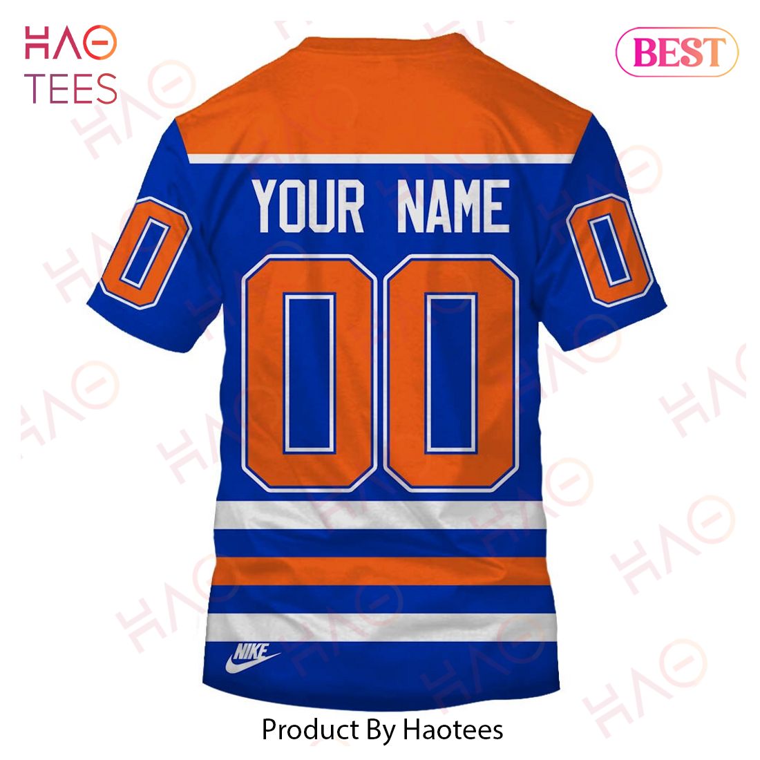 NHL Edmonton Oilers Custom Name Number 2023 Home Jersey Pullover Hoodie