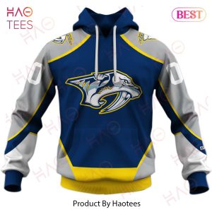 Personalized Nashville Predators Throwback Vintage NHL Hockey Jersey 3D Hoodie