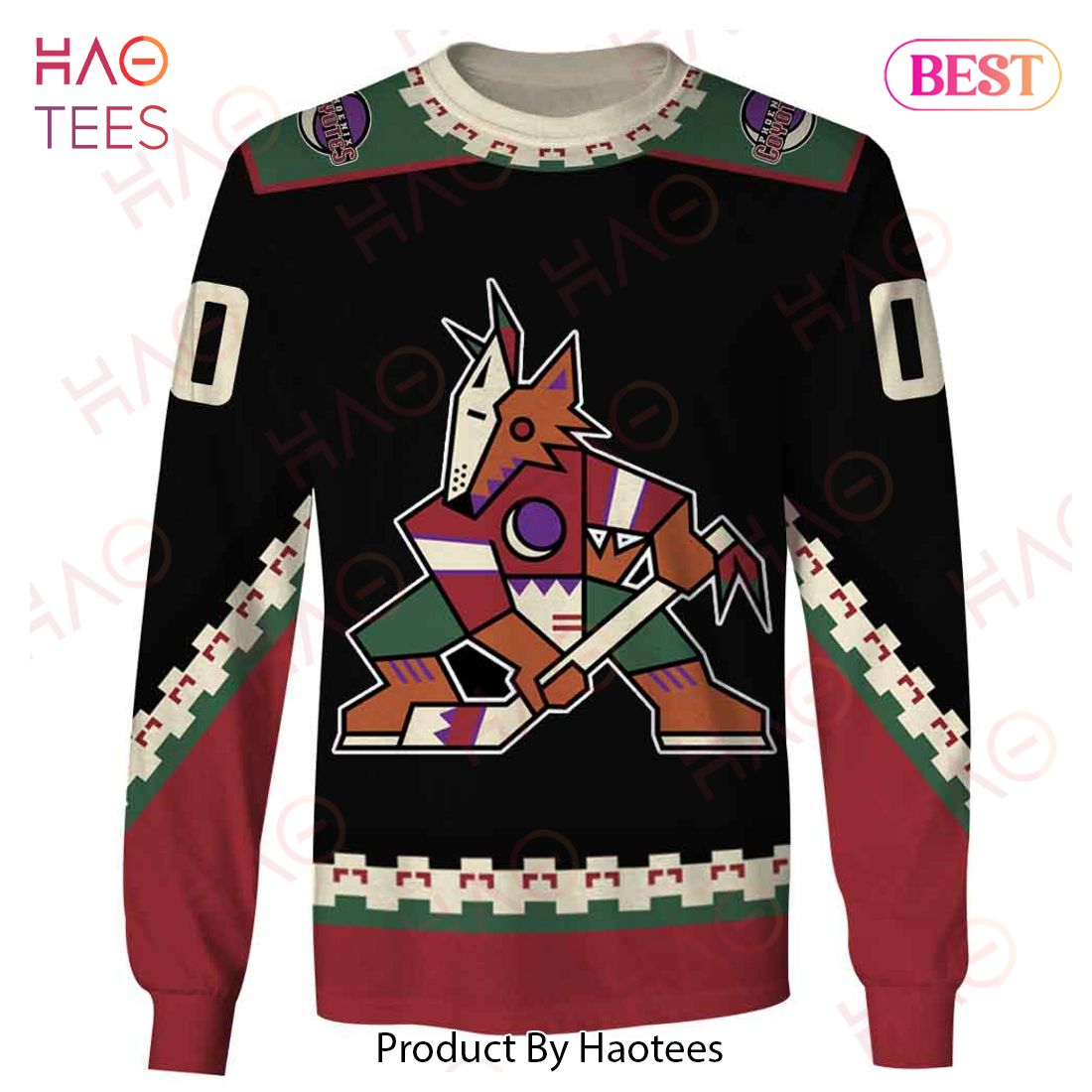 Personalized Phoenix Coyotes Arizona Coyotes 90s Vintage Home Jersey 3D Hoodie Personalized Phoenix Coyotes Arizona Coyotes 90s Vintage Home Jersey 3D Hoodie
