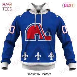 Personalized Quebec Nordiques Throwback Vintage NHL Hockey Away Jersey 3D Hoodie