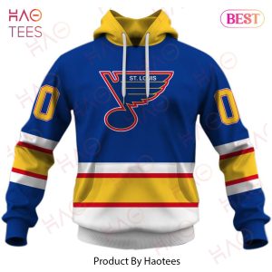 Personalized St. Louis Blues Throwback Vintage NHL Hockey Home Jersey 3D Hoodie