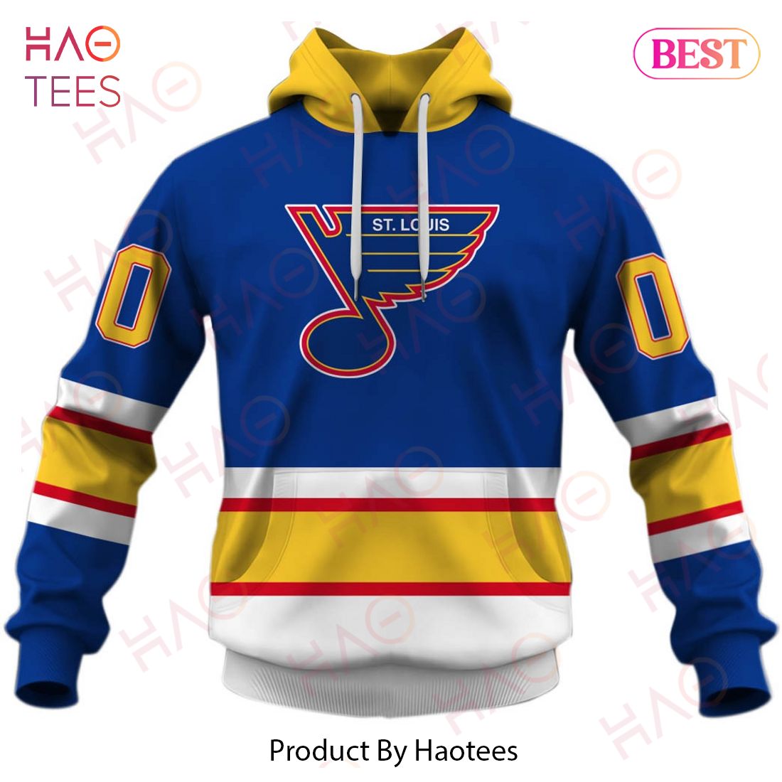 NHL St. Louis Blues Vintage 3D Hoodie Zip Hoodie For Fans Sport Team