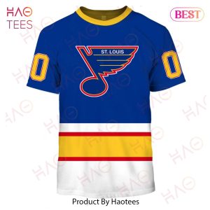 Personalized St. Louis Blues Throwback Vintage NHL Hockey Home Jersey 3D Hoodie