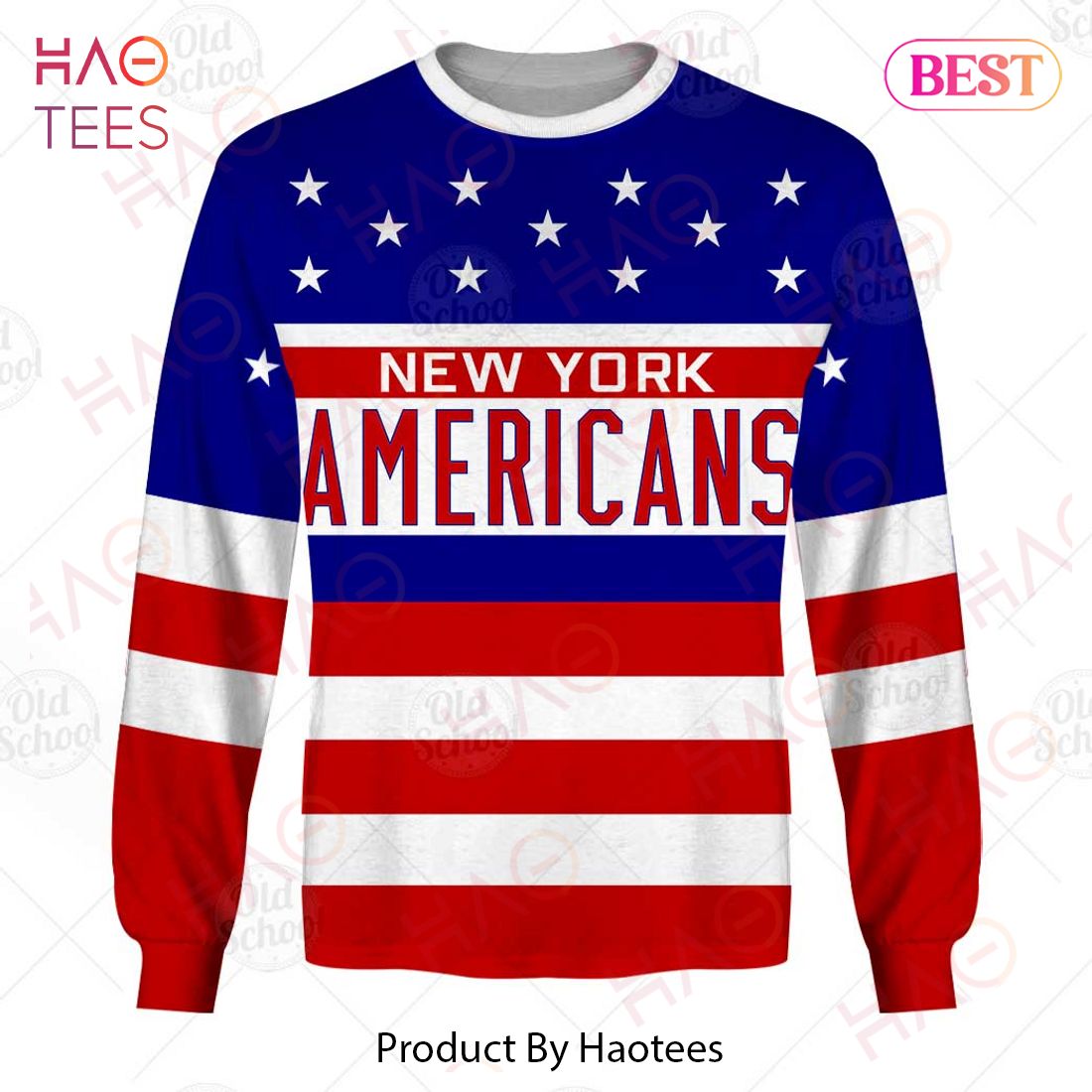 Personalized Vintage NHL New York Americans Throwback Jersey 3D Hoodie Personalized Vintage NHL New York Americans Throwback Jersey 3D Hoodie