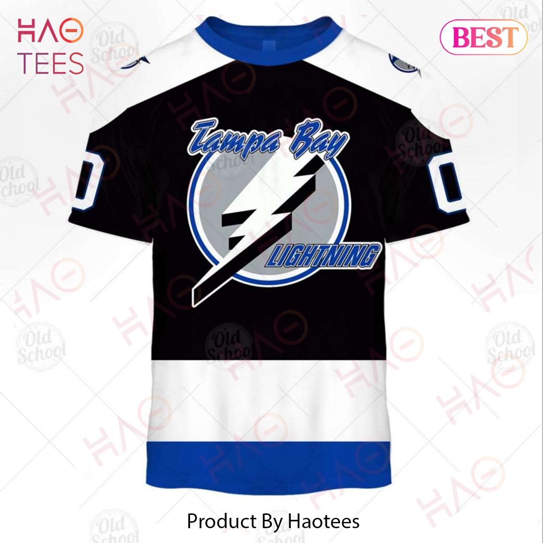 Personalized Vintage NHL Tampa Bay Lightning Black Jersey 3D Hoodie Personalized Vintage NHL Tampa Bay Lightning Black Jersey 3D Hoodie