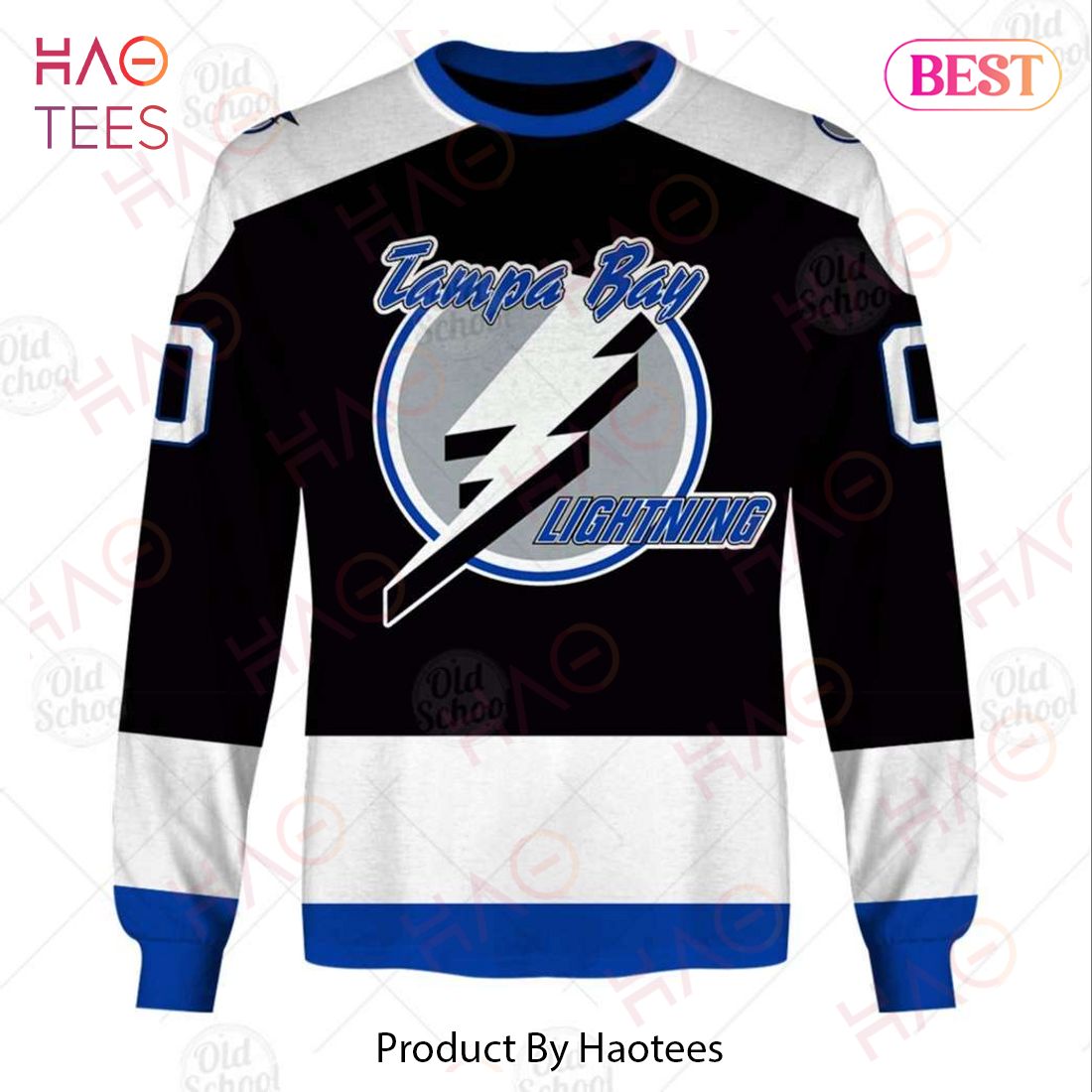 Personalized Vintage NHL Tampa Bay Lightning Black Jersey 3D Hoodie Personalized Vintage NHL Tampa Bay Lightning Black Jersey 3D Hoodie