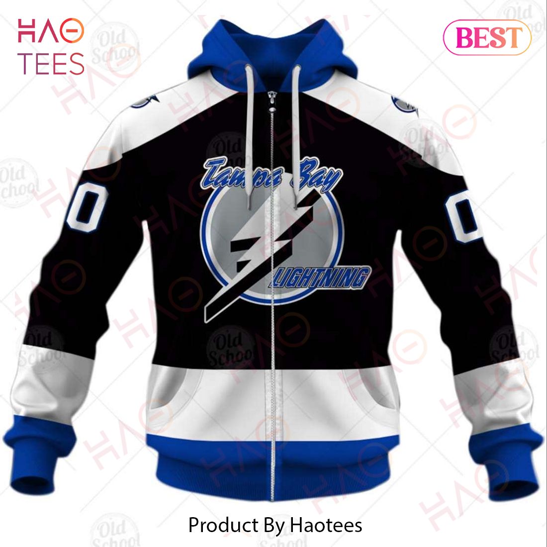 Personalized Vintage NHL Tampa Bay Lightning Black Jersey 3D Hoodie Personalized Vintage NHL Tampa Bay Lightning Black Jersey 3D Hoodie