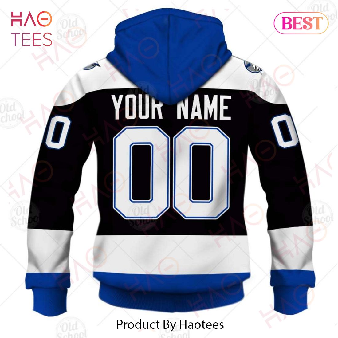 Personalized Vintage NHL Tampa Bay Lightning Black Jersey 3D Hoodie Personalized Vintage NHL Tampa Bay Lightning Black Jersey 3D Hoodie