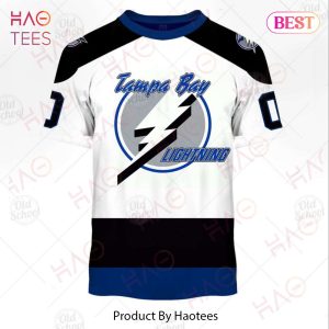 Personalized Vintage NHL Tampa Bay Lightning White Jersey 3D Hoodie