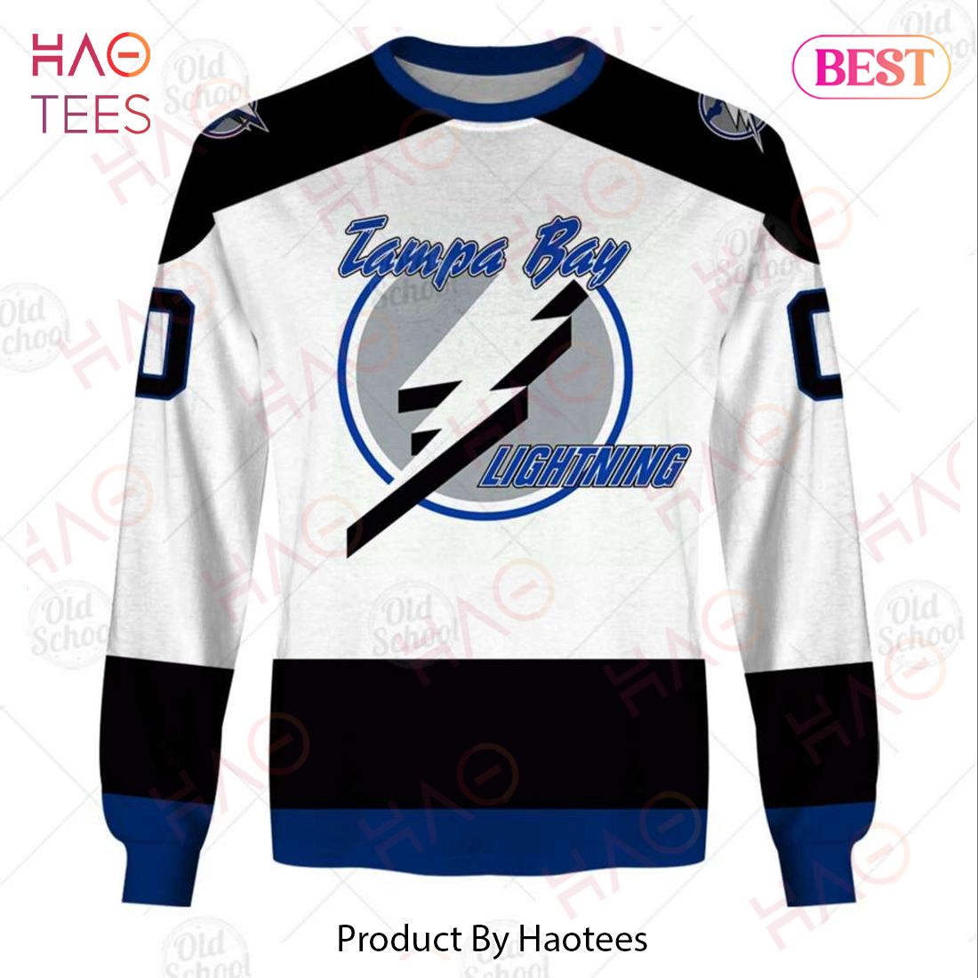 Personalized Vintage NHL Tampa Bay Lightning White Jersey 3D Hoodie Personalized Vintage NHL Tampa Bay Lightning White Jersey 3D Hoodie