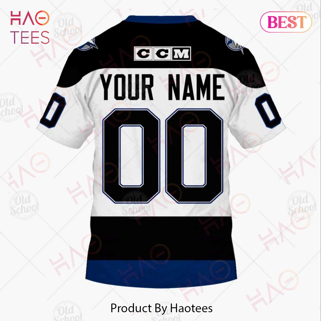 Personalized Vintage NHL Tampa Bay Lightning White Jersey 3D Hoodie Personalized Vintage NHL Tampa Bay Lightning White Jersey 3D Hoodie