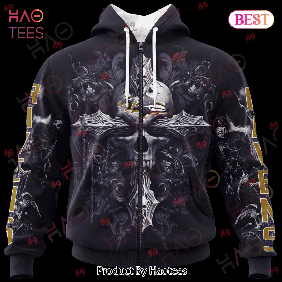 Ravens Skull God Limited Edition 3D Hoodie Ravens Skull God Limited Edition 3D Hoodie