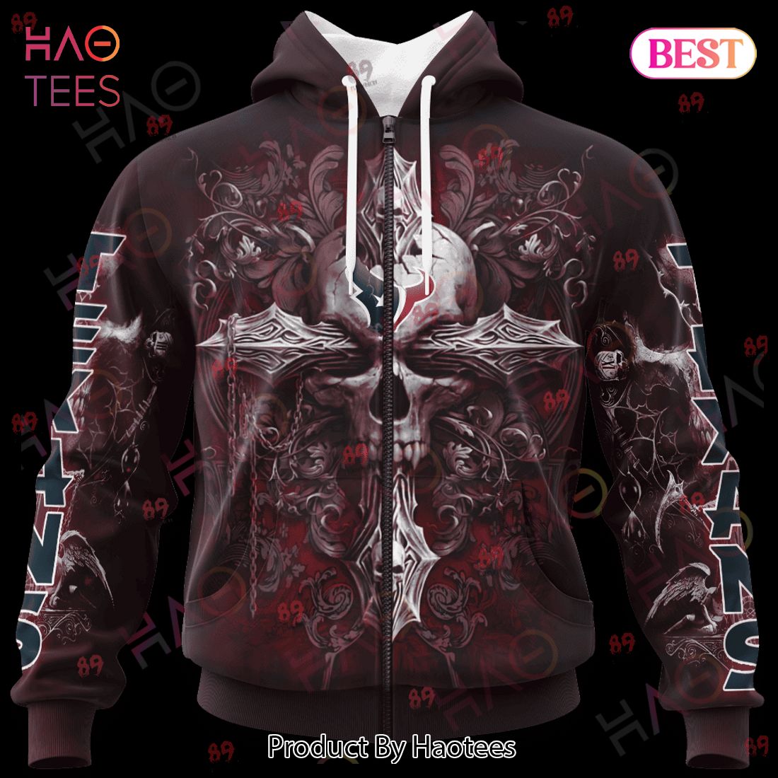 Texans Skull God Limited Edition 3D Hoodie Texans Skull God Limited Edition 3D Hoodie