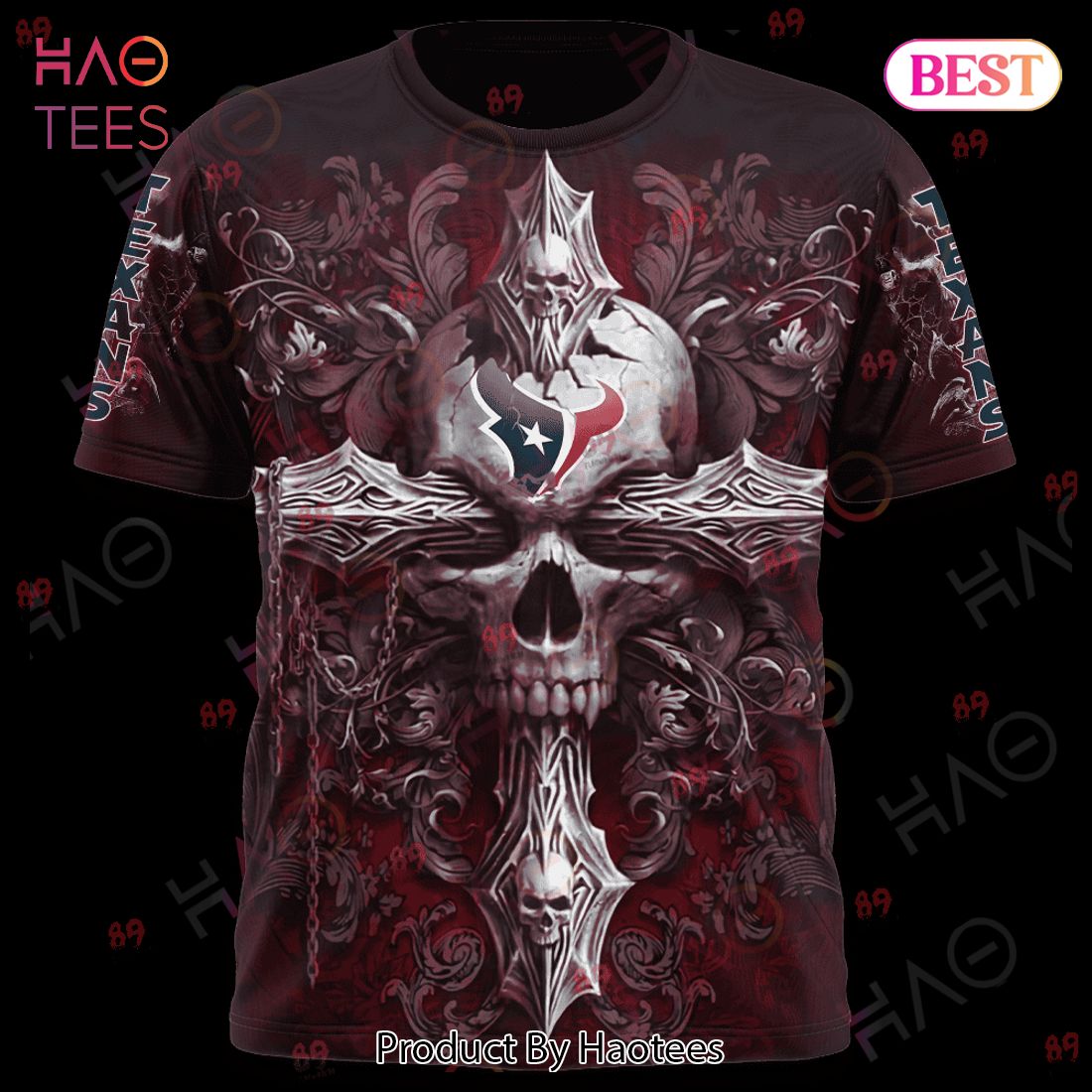 Texans Skull God Limited Edition 3D Hoodie Texans Skull God Limited Edition 3D Hoodie