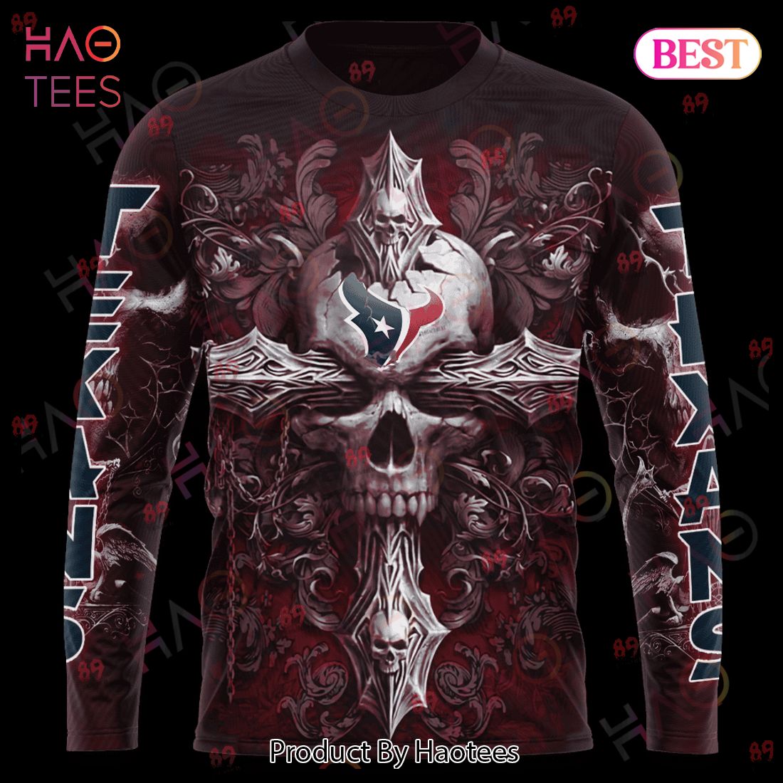 Texans Skull God Limited Edition 3D Hoodie Texans Skull God Limited Edition 3D Hoodie