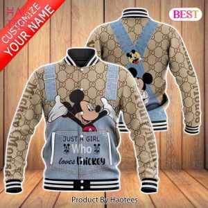 Customize Gucci Mix Mickey Fashion Custom Varsity Jacket