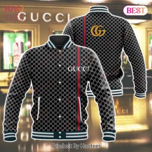 Gucci Black And White Fashion Varsity Jacket
