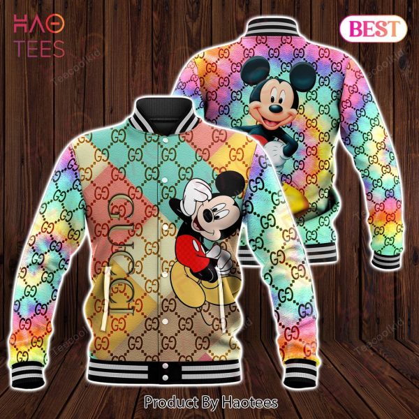 Gucci Mix Mickey New Fashion Varsity Jacket