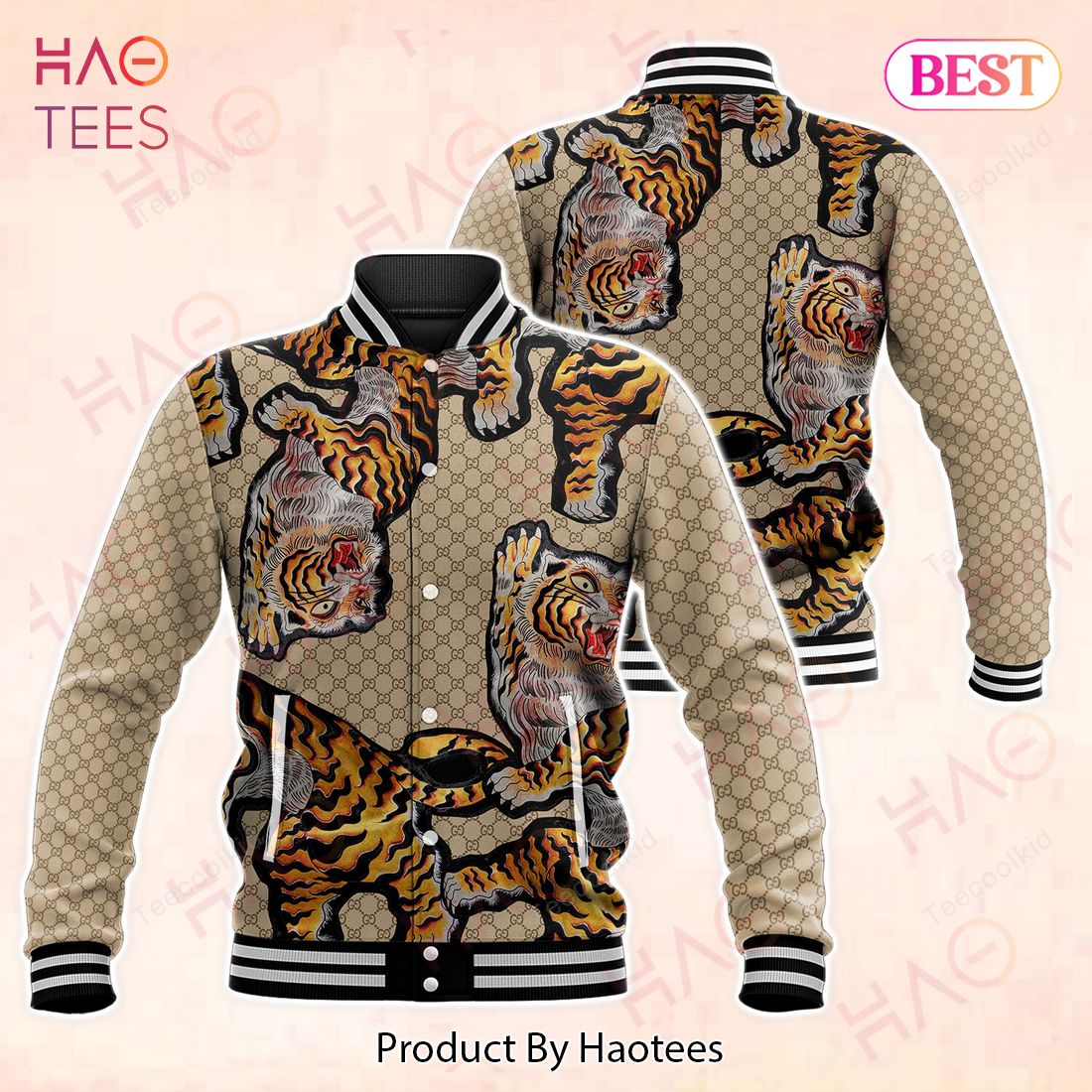 Gucci Mix Tiger Luxury Varsity Jacket Luxury Store