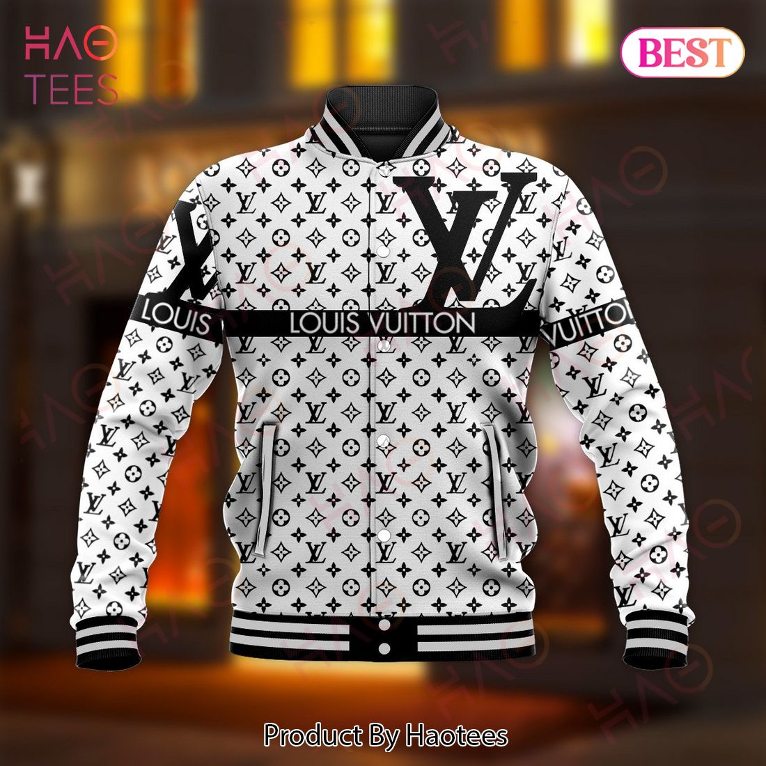 Louis Vuitton Mix White Varsity Jacket Luxury Store