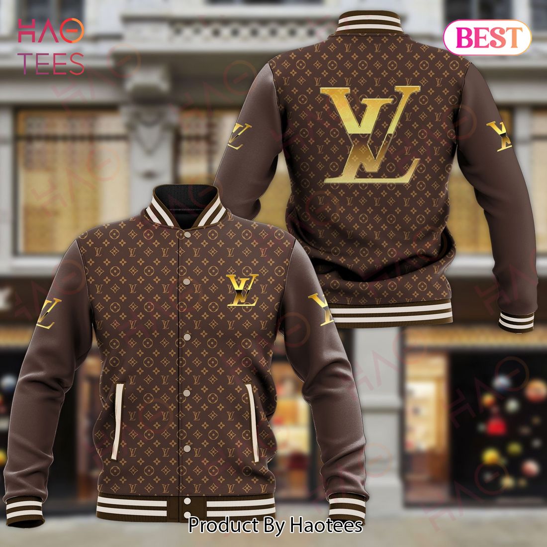 Luxury Brand Logo Louis Vuitton Varsity Jacket Luxury Store