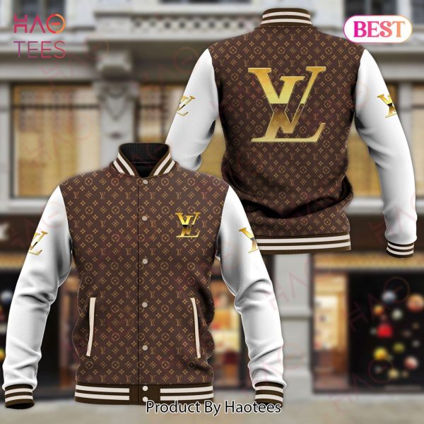 Luxury Brand Logo Louis Vuitton Varsity Jacket
