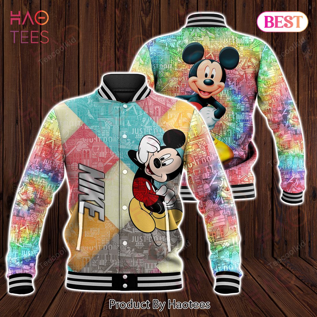 Nike Mix Mickey Fashion Varsity Jacket Luxury Store