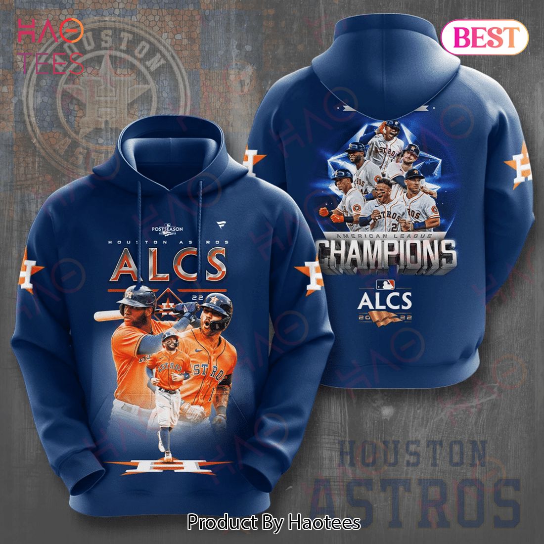 3D All Over Houston Astros 3D Hoodie