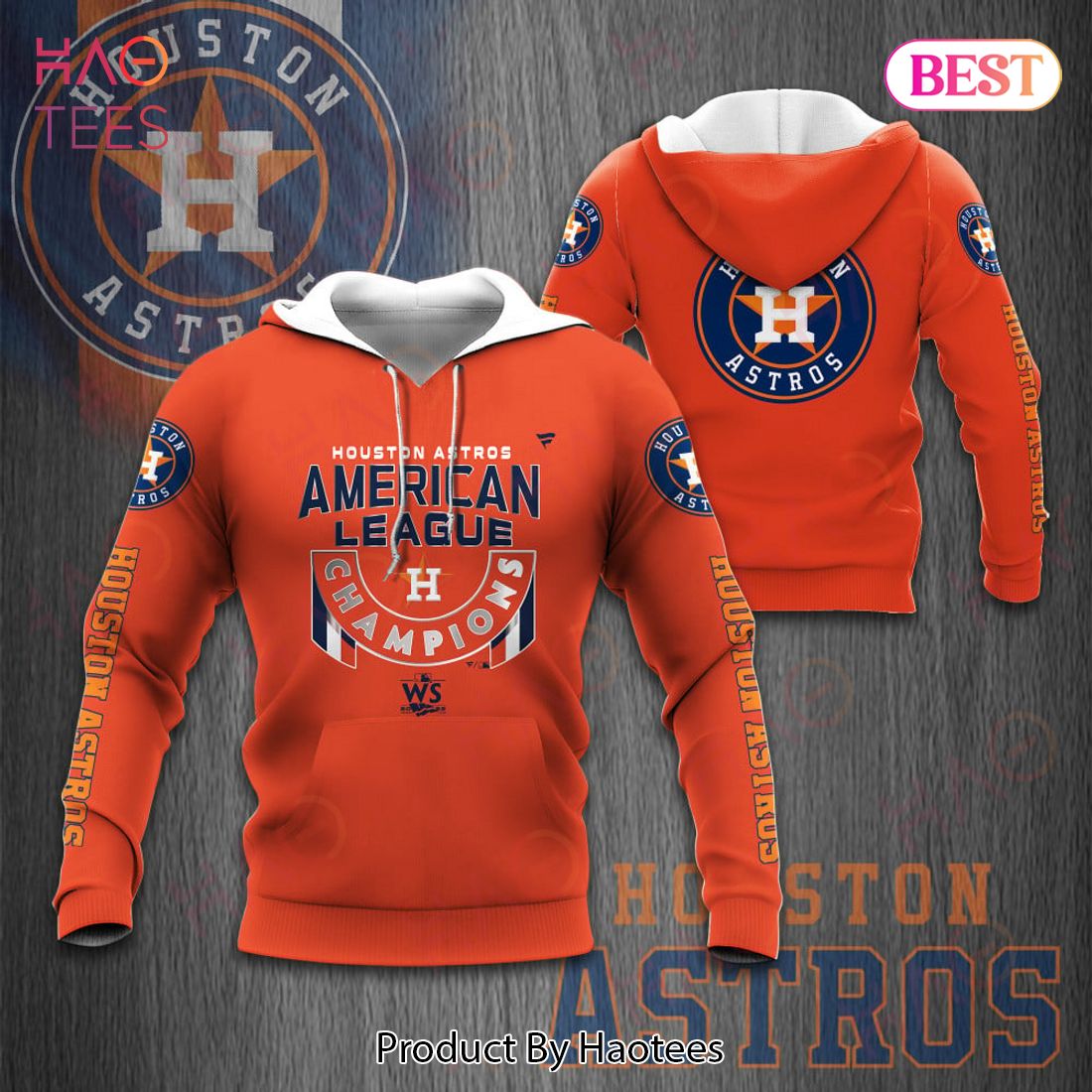 3D All Over Printed Houston Astros WS 3D Hoodie