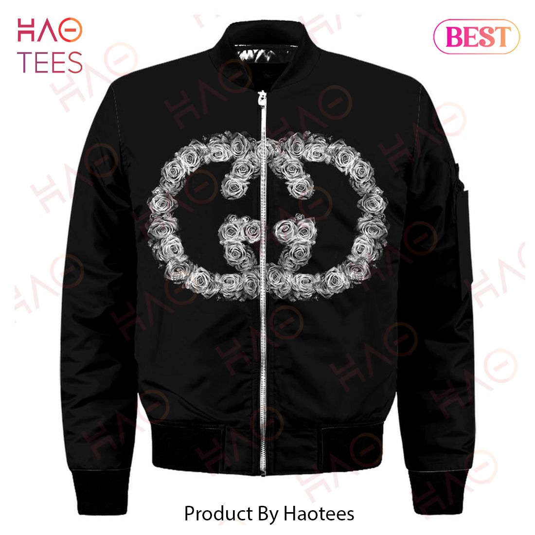 GC Black Bomber Jacket Luxury Brand Clothing Clothes Outfit