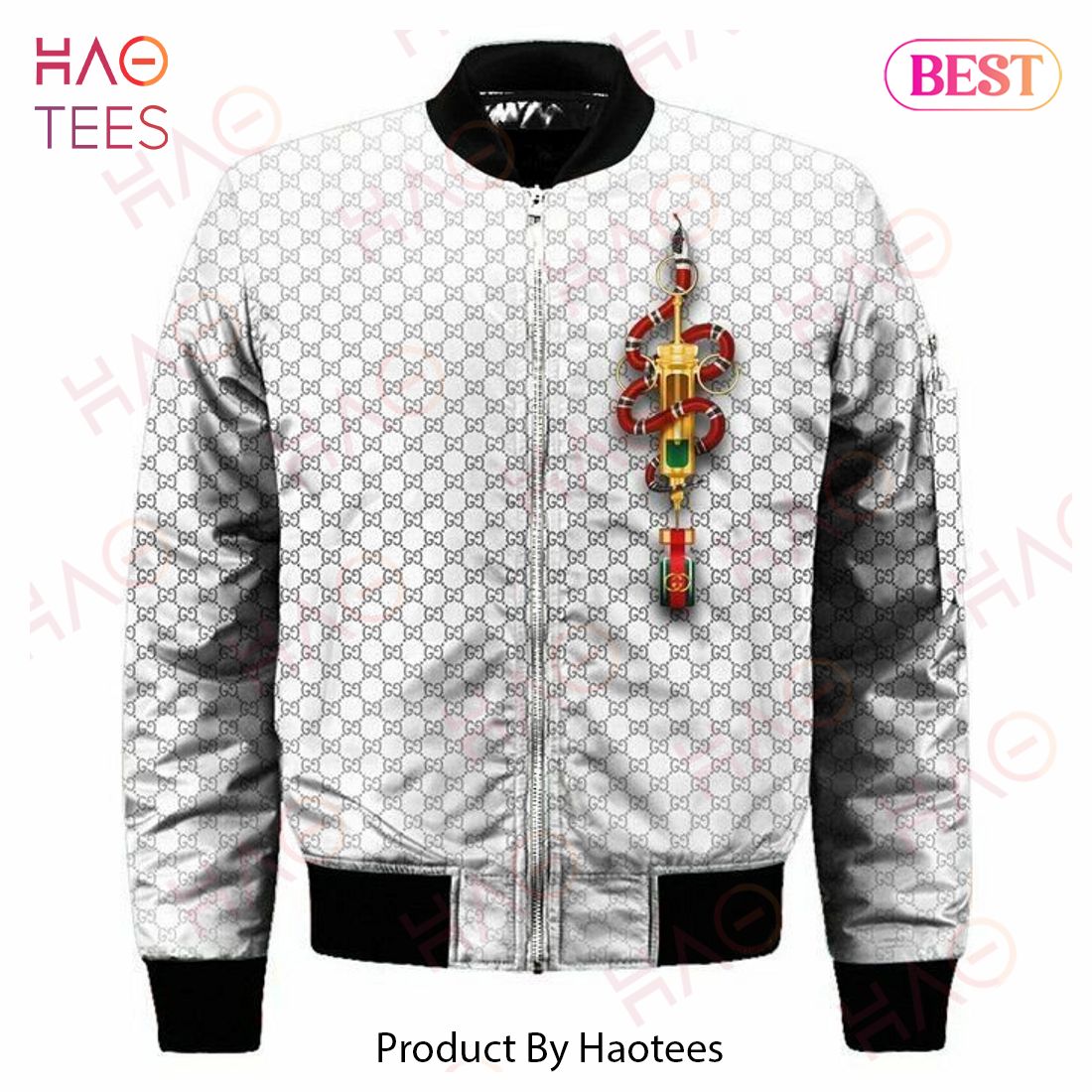 GC White Bomber Jacket Luxury Brand Clothing Clothes Outfit