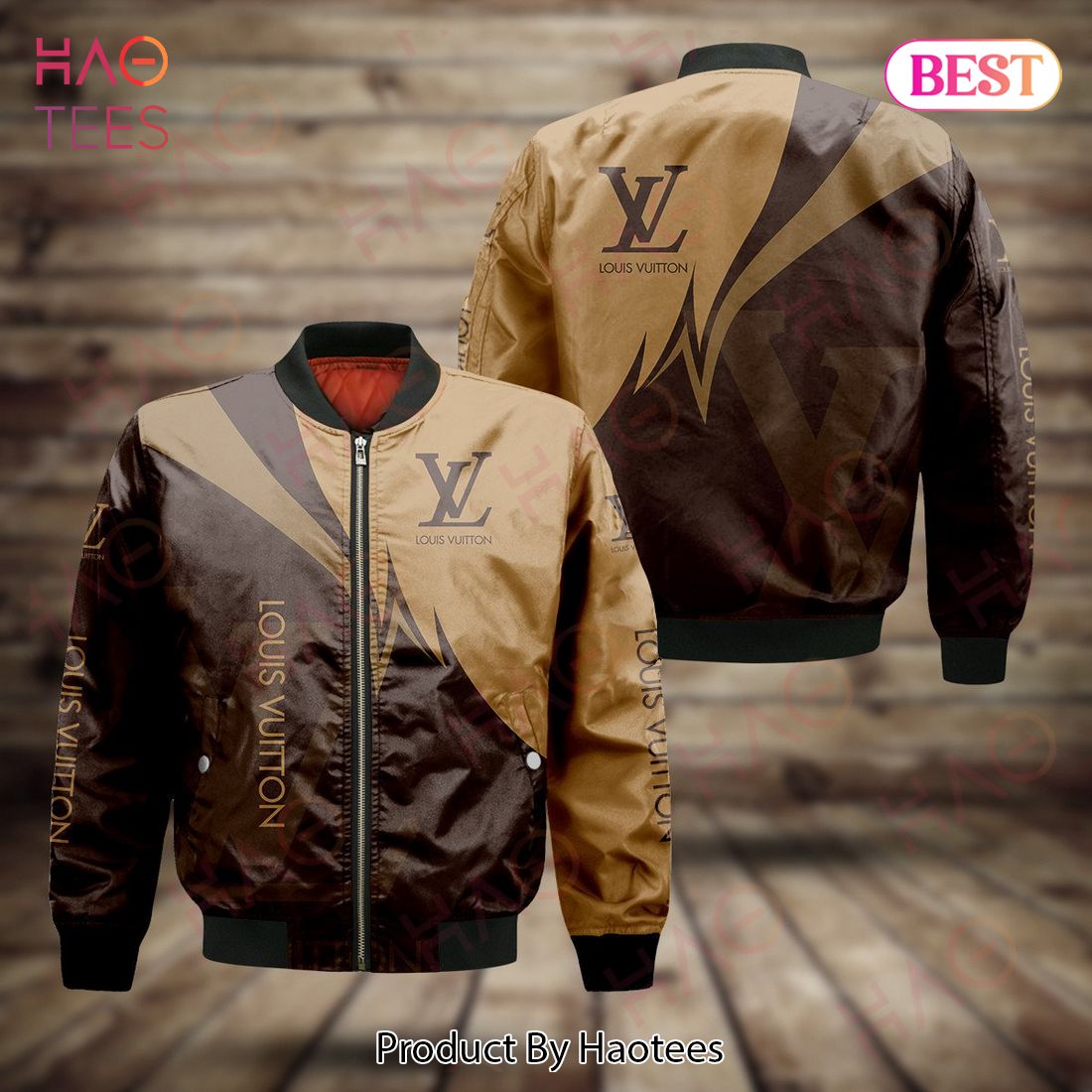 LV Brown Bomber Jacket LV Luxury Clothing Clothes Outfit