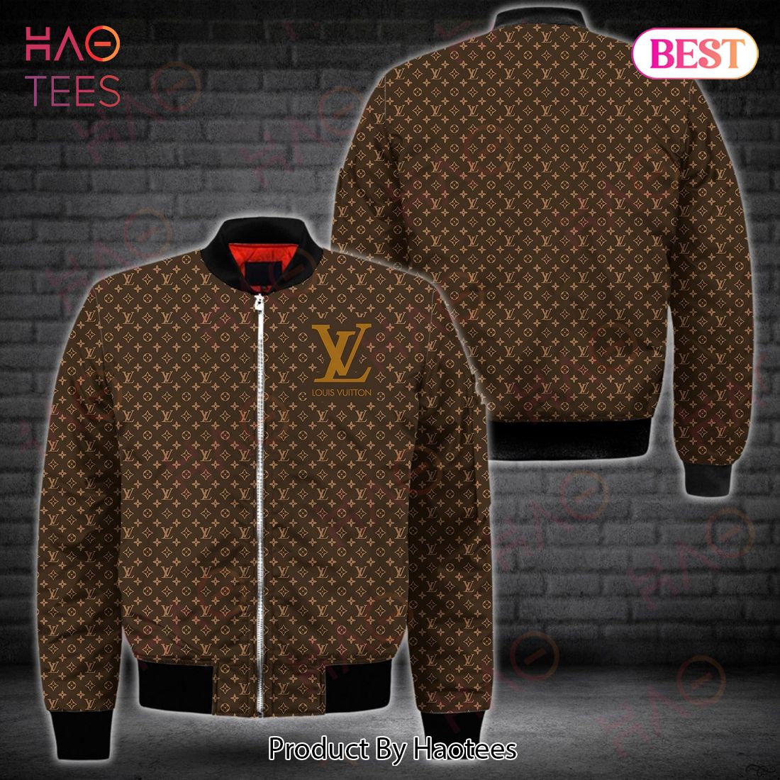 LV LV Brown Bomber Jacket Luxury Brand Clothing Clothes Outfit Luxury Store