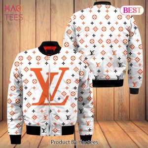LV LV White Bomber Jacket Luxury Brand Clothing Clothes Outfit