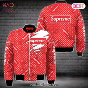 LV SPRM Red Bomber Jacket LV Luxury Clothing Clothes Outfit