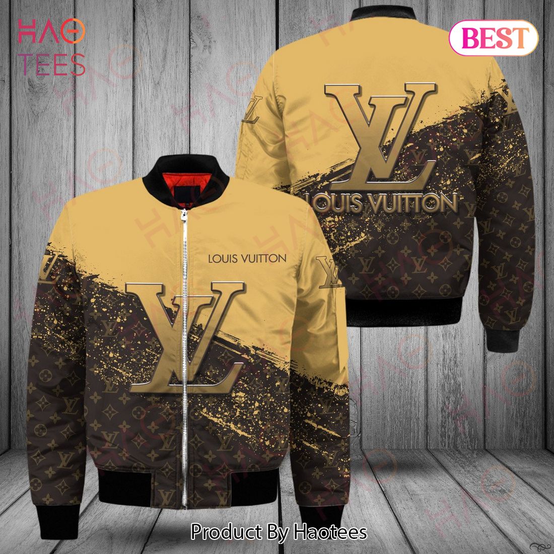 LV Yellow Bomber Jacket LV Luxury Clothing Clothes Outfit