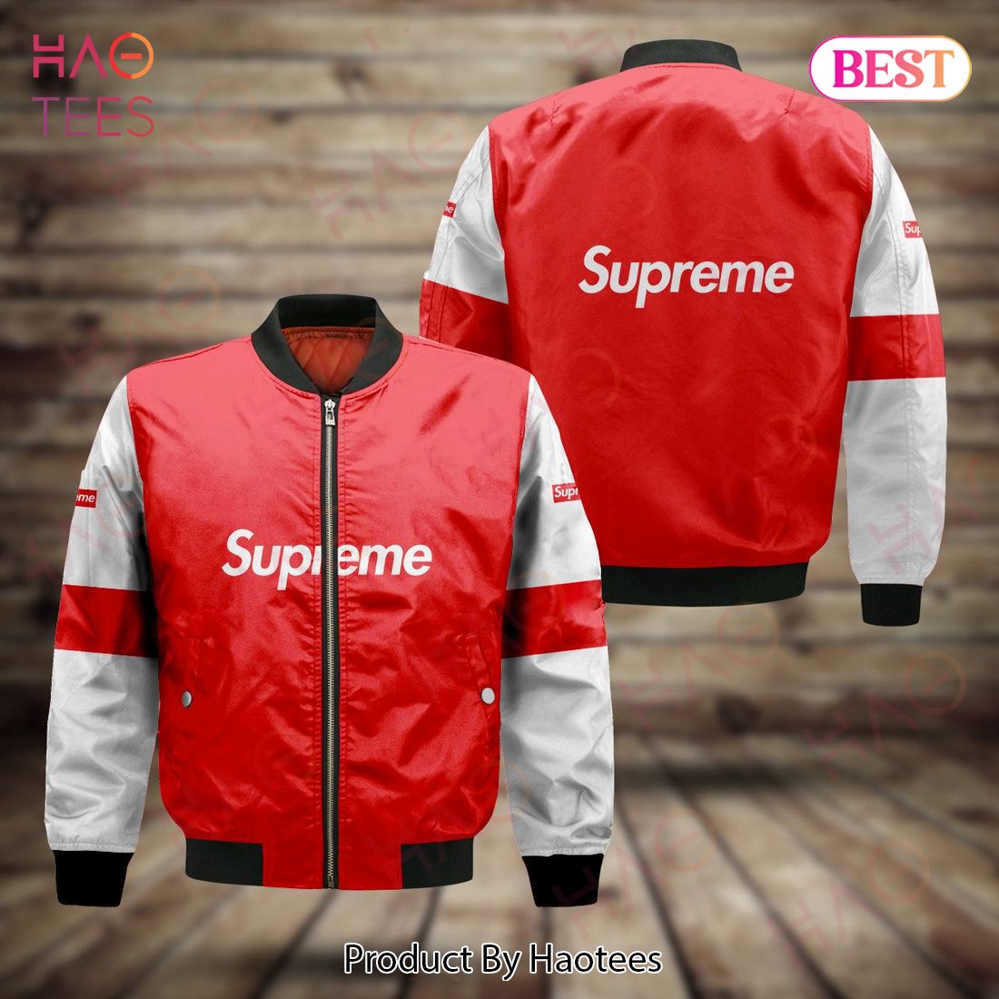 SPRM Red Bomber Jacket Luxury Brand Clothing Clothes Outfit