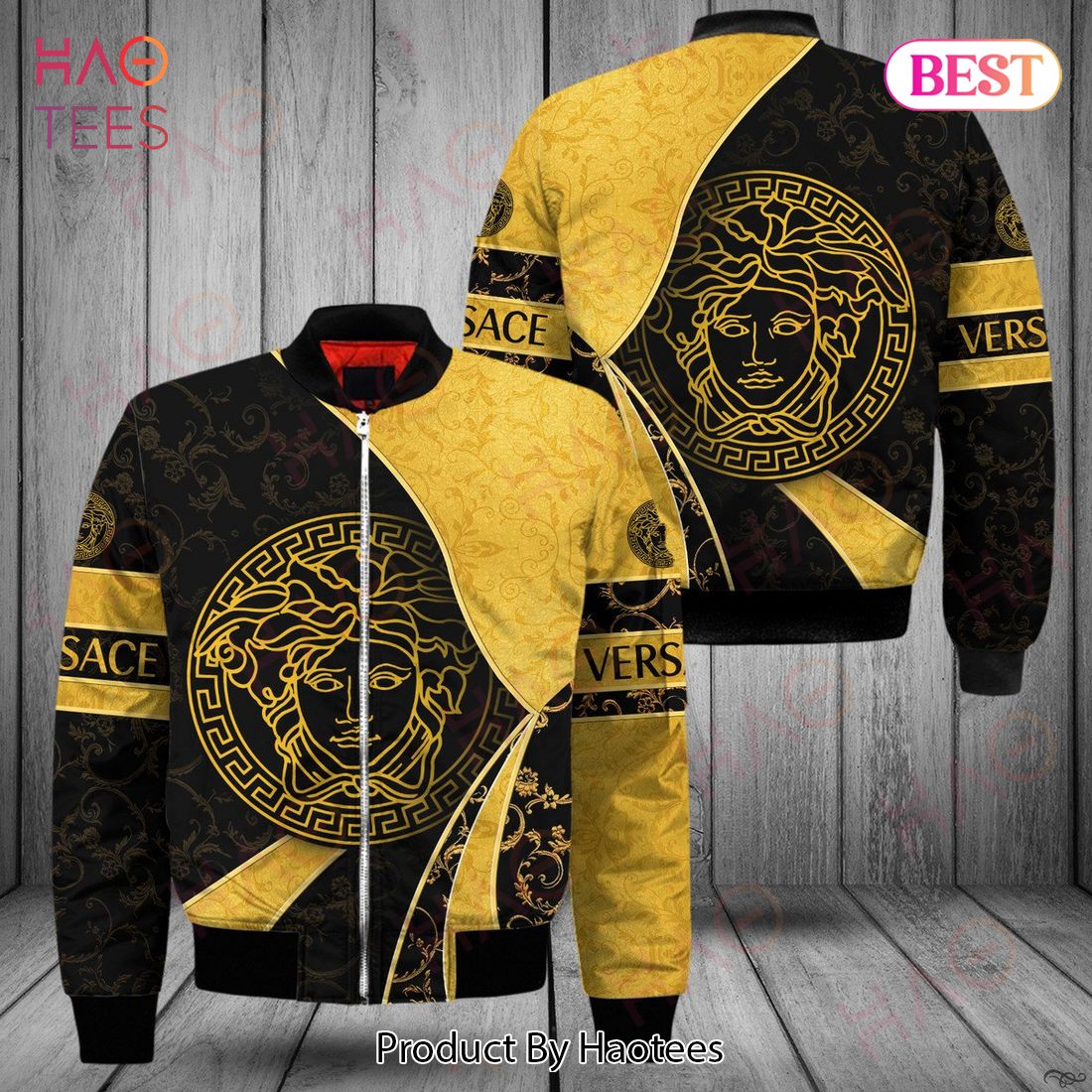 VS Yellow Bomber Jacket Luxury Brand Clothing Clothes Outfit