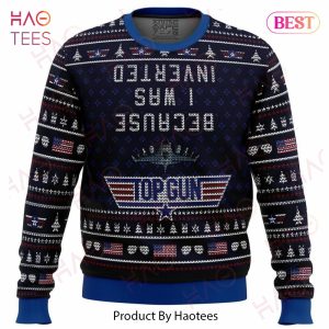 Inverted Top Gun Ugly Christmas Sweater