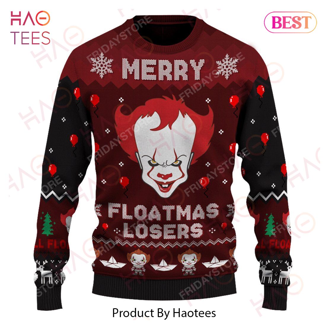 IT Ugly Sweater Horror Movies Merry Floatmas Losers Sweater 2022 IT Ugly Sweater Horror Movies Merry Floatmas Losers Sweater 2022