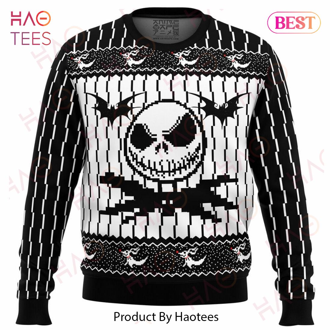 Jack Skellington The Nightmare Before Christmas Ugly Christmas Sweater Jack Skellington The Nightmare Before Christmas Ugly Christmas Sweater