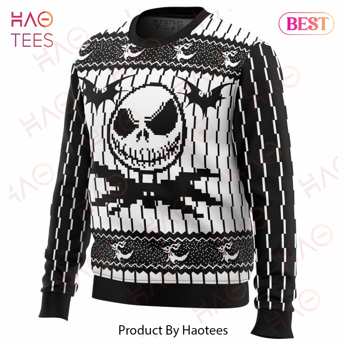 Jack Skellington The Nightmare Before Christmas Ugly Christmas Sweater Jack Skellington The Nightmare Before Christmas Ugly Christmas Sweater