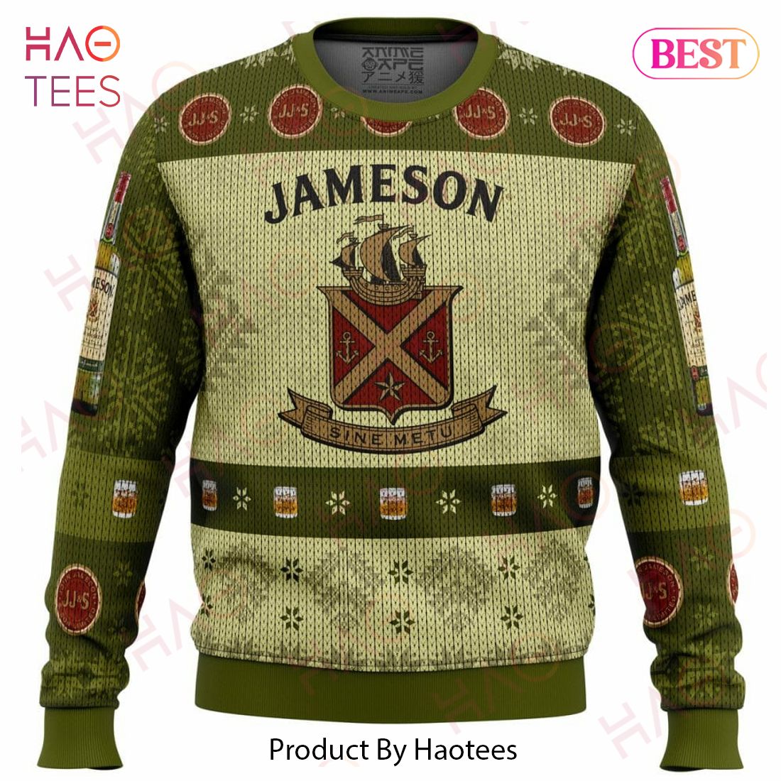 Jameson Irish Whiskey Ugly Christmas Sweater Jameson Irish Whiskey Ugly Christmas Sweater